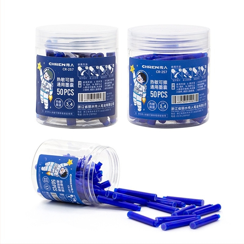 Hőérzékeny tintazsák tollhoz, modell 257/258, műanyag ház, üvegcsomagolás, 30/50 db