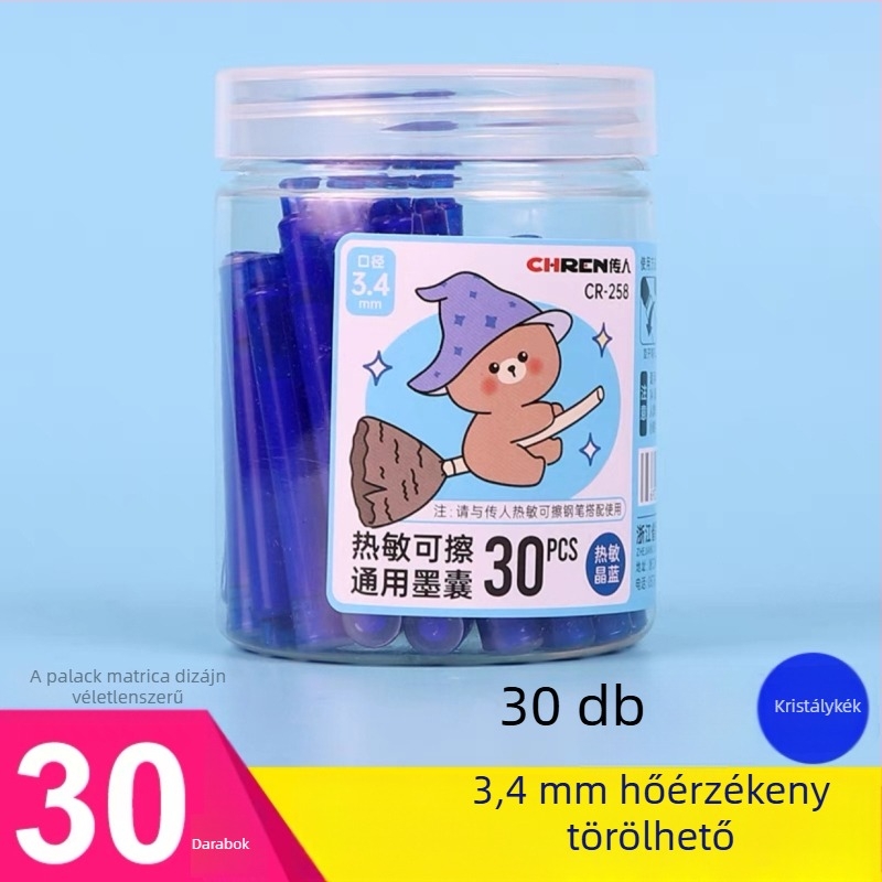 Hőérzékeny tintazsák tollhoz, modell 257/258, műanyag ház, üvegcsomagolás, 30/50 db