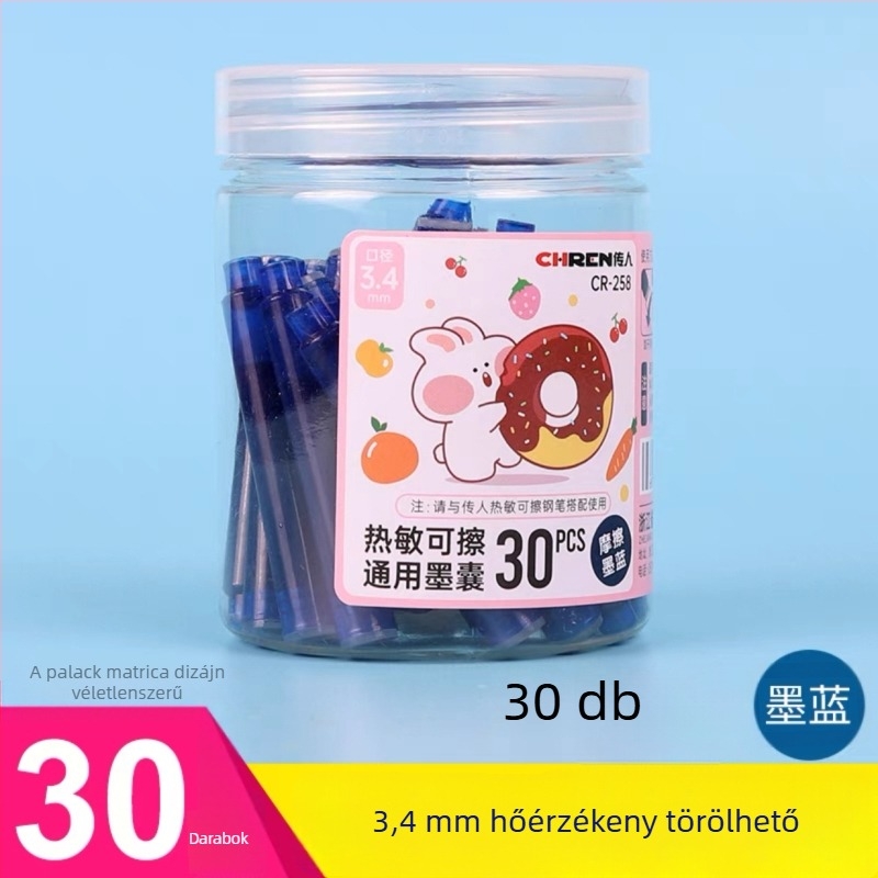 Hőérzékeny tintazsák tollhoz, modell 257/258, műanyag ház, üvegcsomagolás, 30/50 db