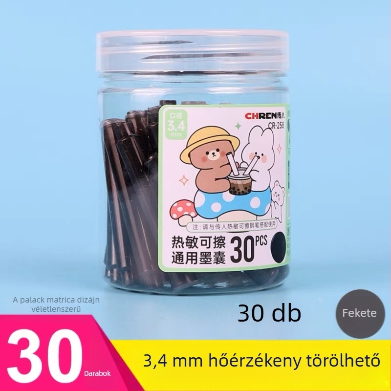 Hőérzékeny tintazsák tollhoz, modell 257/258, műanyag ház, üvegcsomagolás, 30/50 db