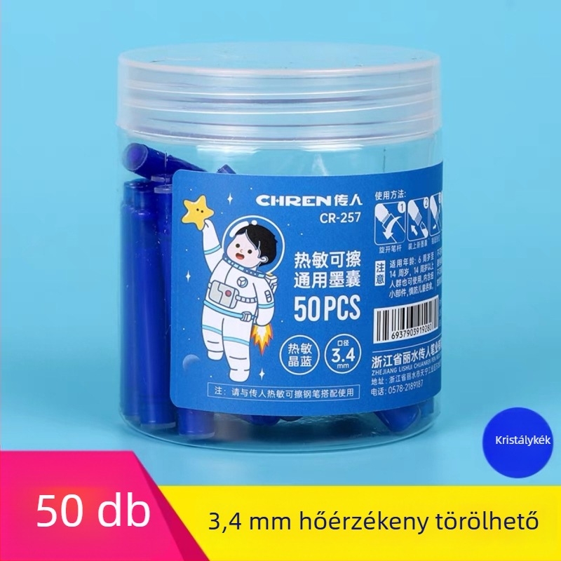 Hőérzékeny tintazsák tollhoz, modell 257/258, műanyag ház, üvegcsomagolás, 30/50 db