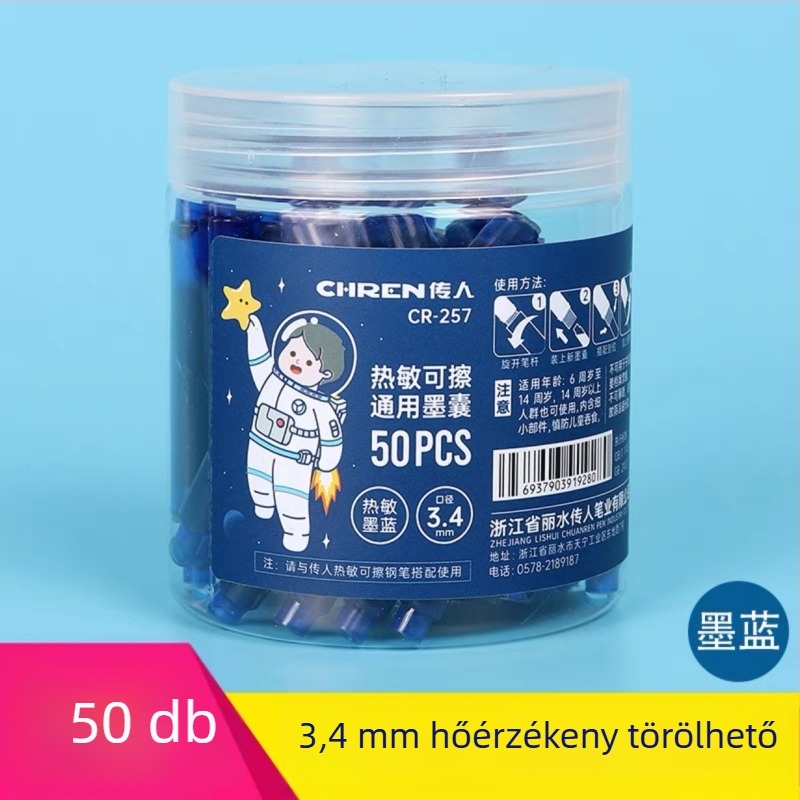 Hőérzékeny tintazsák tollhoz, modell 257/258, műanyag ház, üvegcsomagolás, 30/50 db