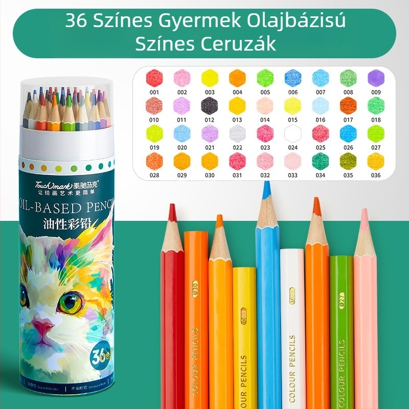 Vízoldható színes ceruzák gyerekeknek - Művészeti készlet általános iskolások számára, fa ceruzák