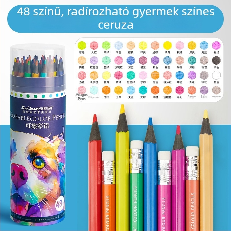 Vízoldható színes ceruzák gyerekeknek - Művészeti készlet általános iskolások számára, fa ceruzák