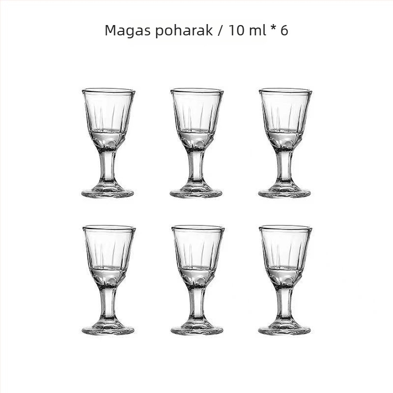Jingnoya Likőr adagoló pohárkészlet – Üvegboros poharak, 6–10 darab, Egyszerű stílus, Nyomtatott logó