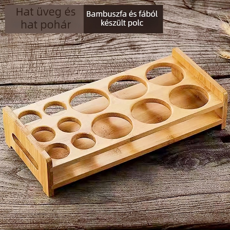 Jingnoya Likőr adagoló pohárkészlet – Üvegboros poharak, 6–10 darab, Egyszerű stílus, Nyomtatott logó