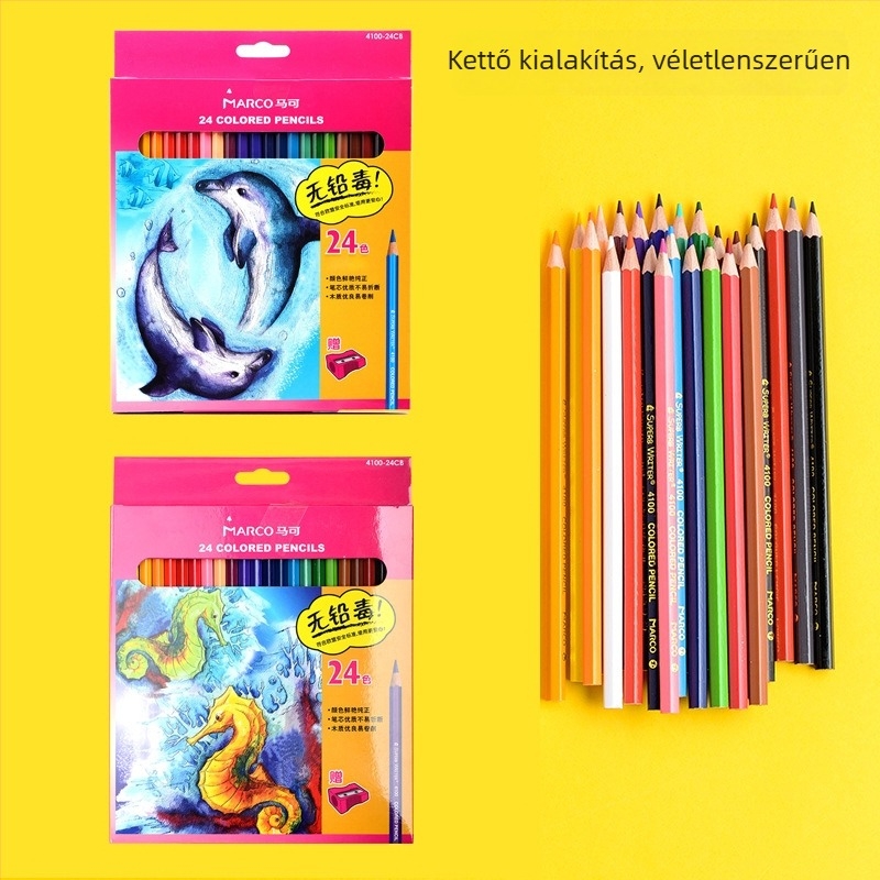 Marco Faanyagú Színes Ceruza Készlet, Törésálló, Tartalmaz Hegyezőt