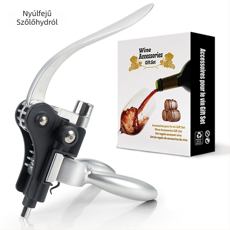 Dugóhúzó zinkötvözetből, liba alakú, hordozható, logónyomás lehetséges, egyedi csomagolás