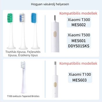 Pleasant tooth elektromos fogkefe fej, kompatibilis Mijia T300/T500/MES601/T700