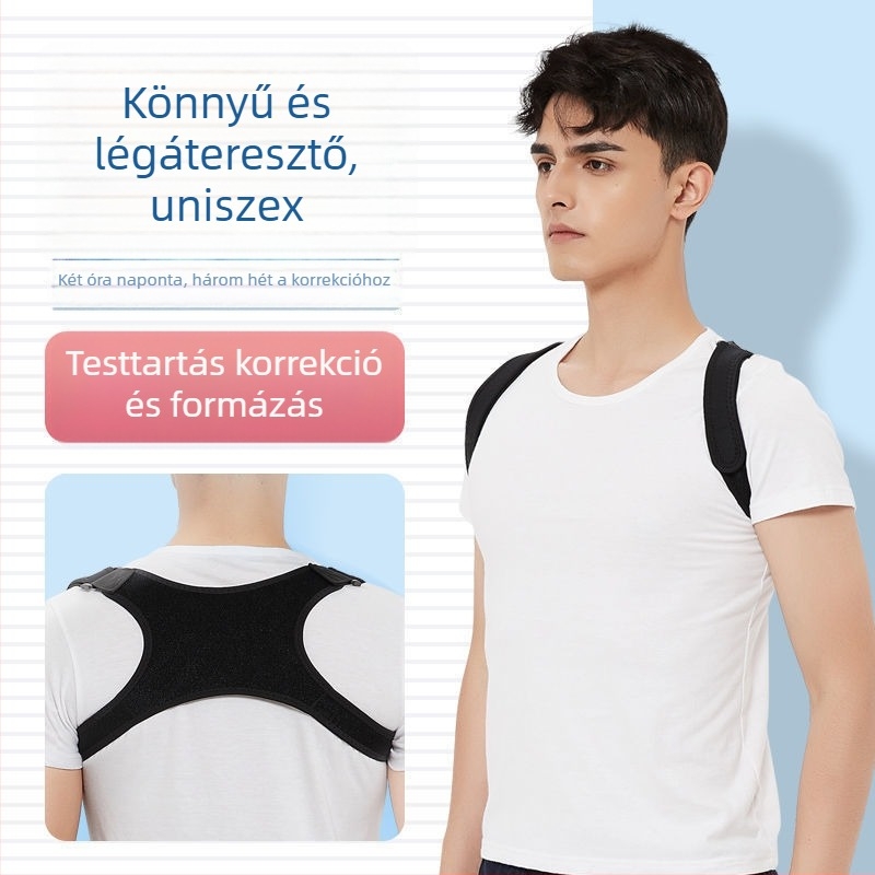 Testtartás-korrekciós öv felnőtteknek és gyermekeknek, javítja a testtartást és a vállak helyzetét