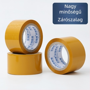 Bairide BOPP csomagoló szalag, film 52 μm, nyomásérzékeny ragasztó, vízálló, hőállóság 60°C