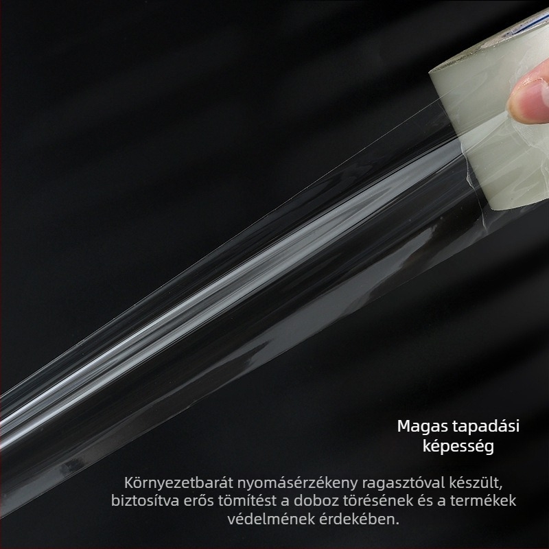 Bairide BOPP csomagoló szalag, film 52 μm, nyomásérzékeny ragasztó, vízálló, hőállóság 60°C