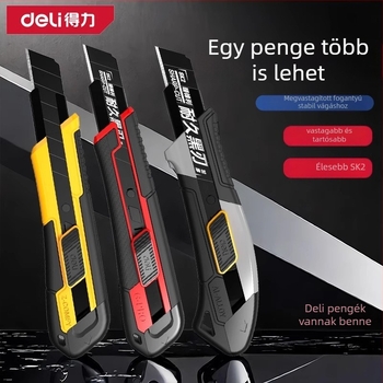 Deli DL018 ötvözött acél művészeti kés, penge 0,5×18×100 mm, tömeg 70 g