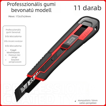 Deli DL018 ötvözött acél művészeti kés, penge 0,5×18×100 mm, tömeg 70 g