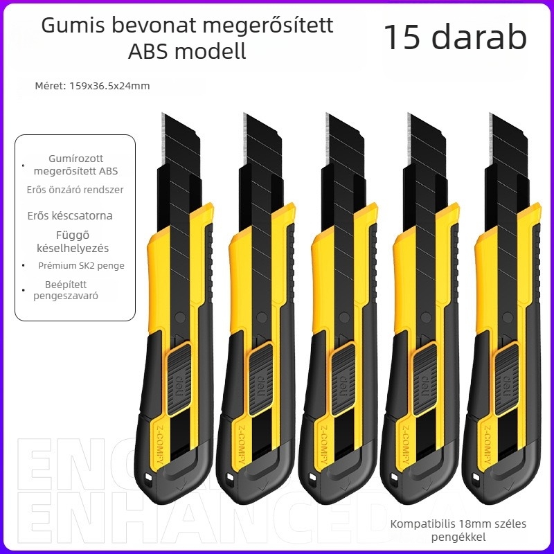 Deli DL018 ötvözött acél művészeti kés, penge 0,5×18×100 mm, tömeg 70 g
