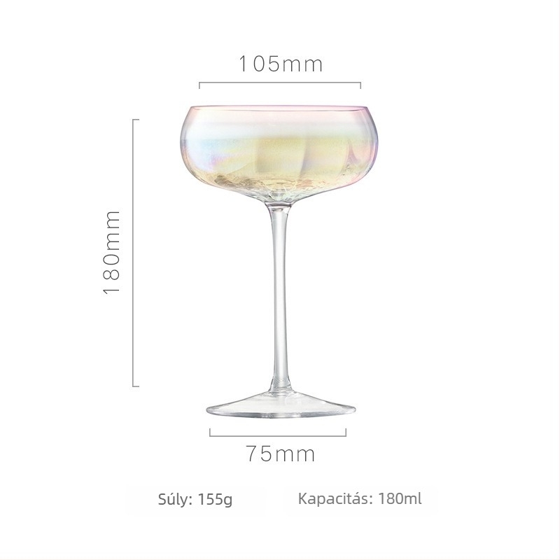 Európai stílusú boros pohárkészlet, kristály, 301–400 ml kapacitás, modern minimalist dizájn, AODE Jade
