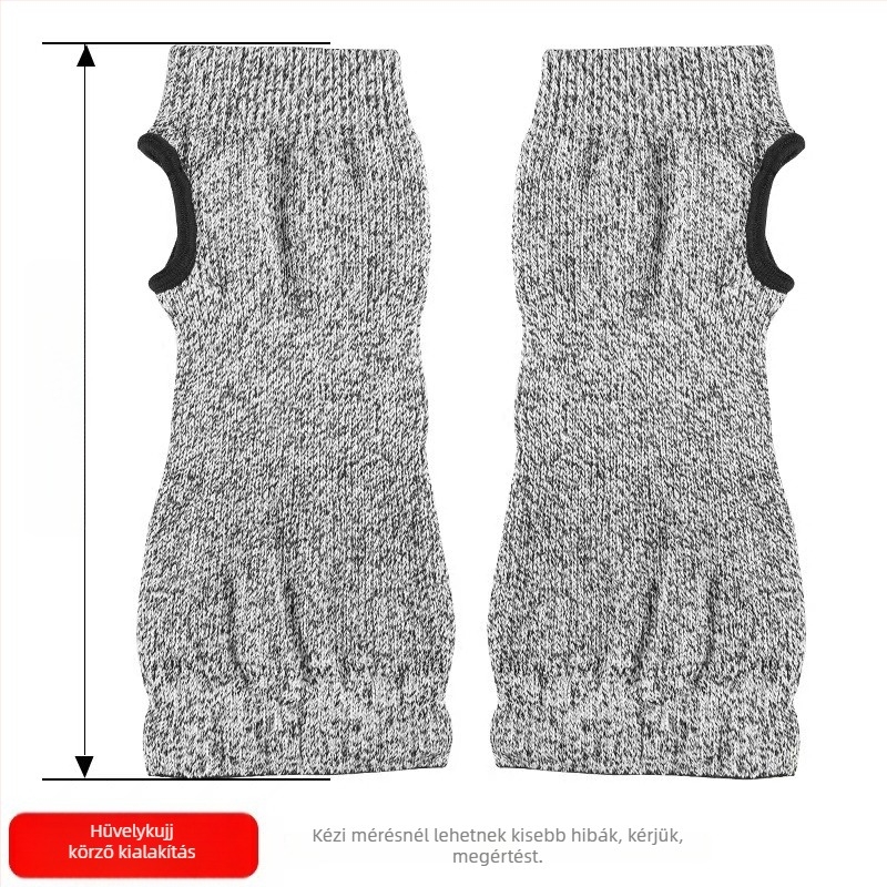 5-ös szintű vágásvédő karvédő ujjszárny – légáteresztő, kopásálló, karcolás és kés elleni védelem, HPPE/Nylon/Nitril/TPR