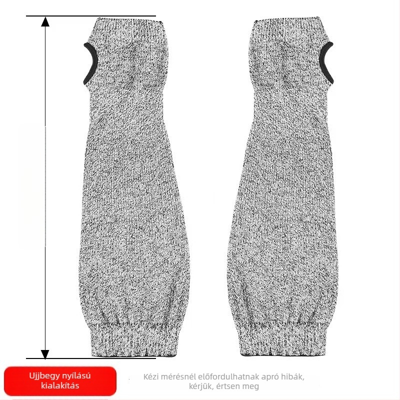 5-ös szintű vágásvédő karvédő ujjszárny – légáteresztő, kopásálló, karcolás és kés elleni védelem, HPPE/Nylon/Nitril/TPR