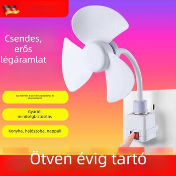 Fali ventilátor 3 lapáttal, brushless motor, ABS ház, 4 sebesség