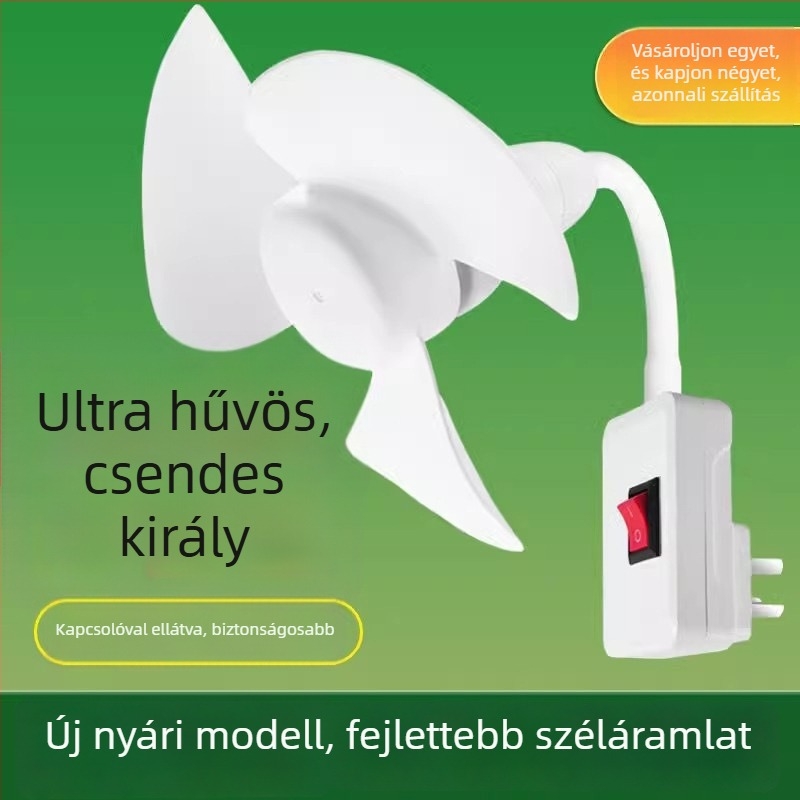 Fali ventilátor 3 lapáttal, brushless motor, ABS ház, 4 sebesség