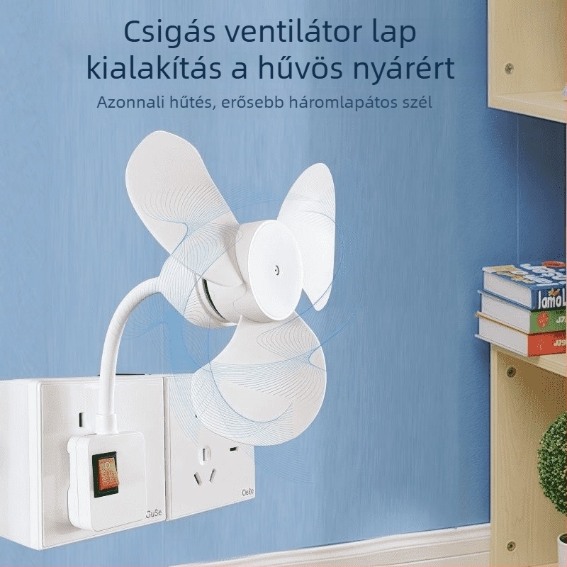 Fali ventilátor 3 lapáttal, brushless motor, ABS ház, 4 sebesség