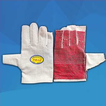 Huafeng vászonból készült hegesztő kesztyűk, kétszeres rétegű, teljesen bélelt, védelmi célra, 24 szálas varrás, Huafeng márka, súly 94