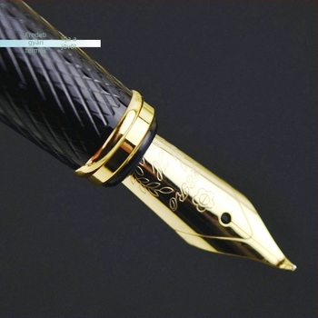 Hero 7032 művészeti toll ívelt hegly Kaligráfiához, fémből készült test, irídium tollhegy, forgó tintaellátás, ajándékdobozos csomagolás