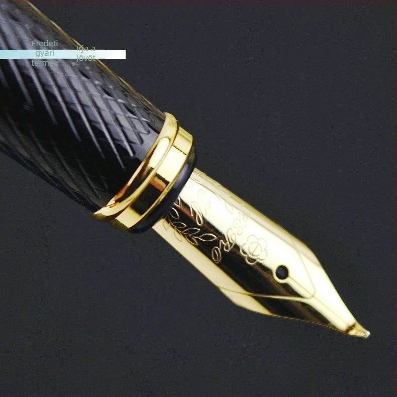 Hero 7032 művészeti toll ívelt hegly Kaligráfiához, fémből készült test, irídium tollhegy, forgó tintaellátás, ajándékdobozos csomagolás