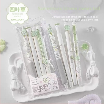 Semleges toll – Cuki Négylevelű Sorozat, PLA biológiailag lebomló burkolat, golyóstípusú hegye, műanyag tollhegy, kattintásos zárás, íráshoz és aláíráshoz