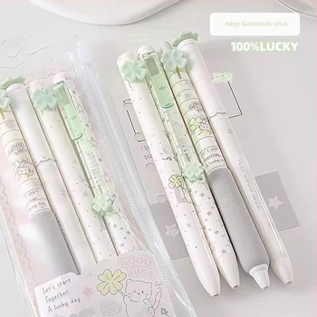 Semleges toll – Cuki Négylevelű Sorozat, PLA biológiailag lebomló burkolat, golyóstípusú hegye, műanyag tollhegy, kattintásos zárás, íráshoz és aláíráshoz