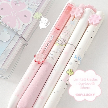 Semleges toll – Cuki Négylevelű Sorozat, PLA biológiailag lebomló burkolat, golyóstípusú hegye, műanyag tollhegy, kattintásos zárás, íráshoz és aláíráshoz