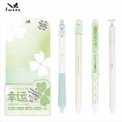 Semleges toll – Cuki Négylevelű Sorozat, PLA biológiailag lebomló burkolat, golyóstípusú hegye, műanyag tollhegy, kattintásos zárás, íráshoz és aláíráshoz