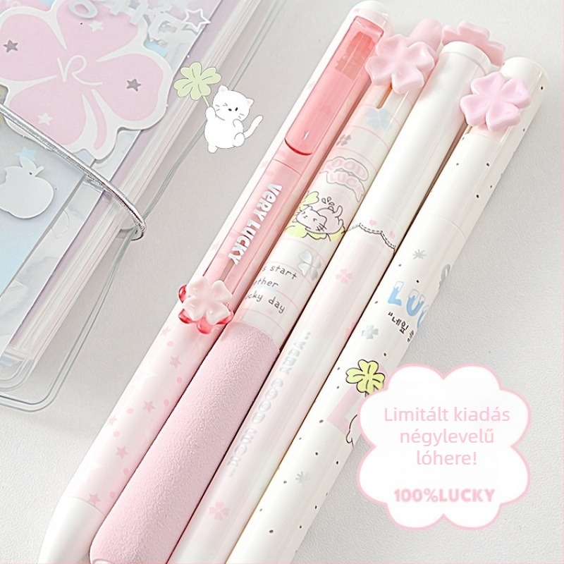 Semleges toll – Cuki Négylevelű Sorozat, PLA biológiailag lebomló burkolat, golyóstípusú hegye, műanyag tollhegy, kattintásos zárás, íráshoz és aláíráshoz