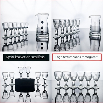 Egyedi logóval rendelkező boros pohár készlet, minimalistikus modern stílus, önösszeszerelés, 288 darabos csomag