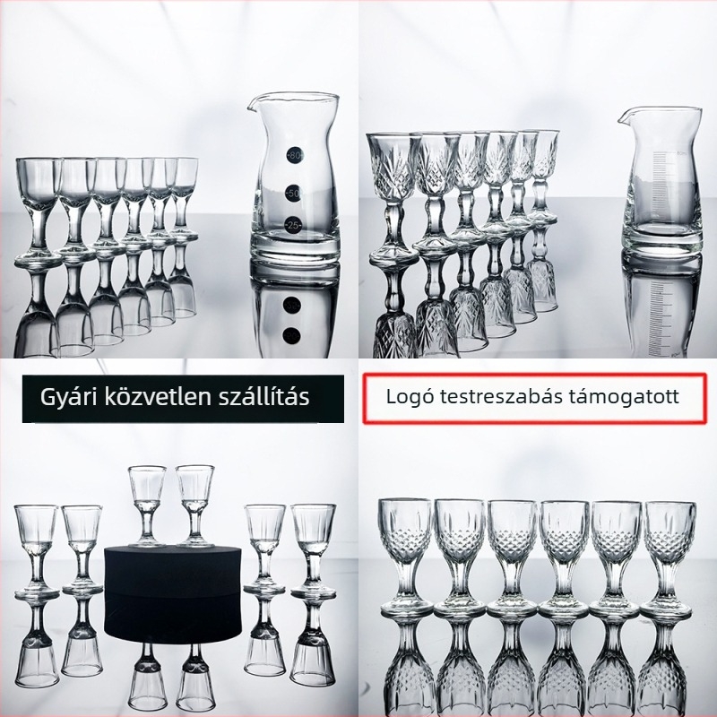 Egyedi logóval rendelkező boros pohár készlet, minimalistikus modern stílus, önösszeszerelés, 288 darabos csomag