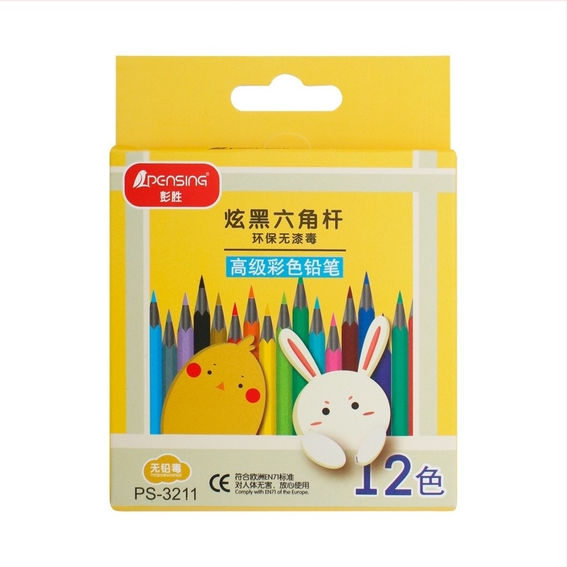 Színes ceruza készlet rajzoláshoz, hordozható kialakítás, alapcsomagolás, festésre alkalmas