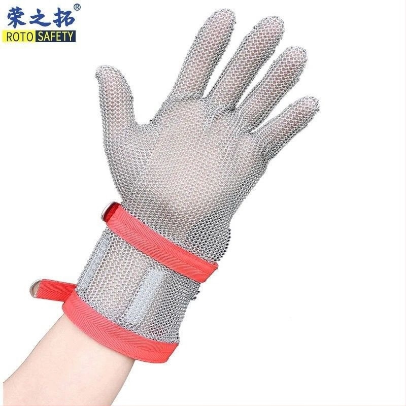 Vágásvédő kesztyű, 5. szintű vágásállósággal, fémek kezeléséhez, láncfűrész használatához, hentesüzemben és faragáshoz