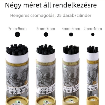 Magritte professzionális szénrajz ceruza fa burkolattal, festéshez és színezéshez, alapcsomagolás