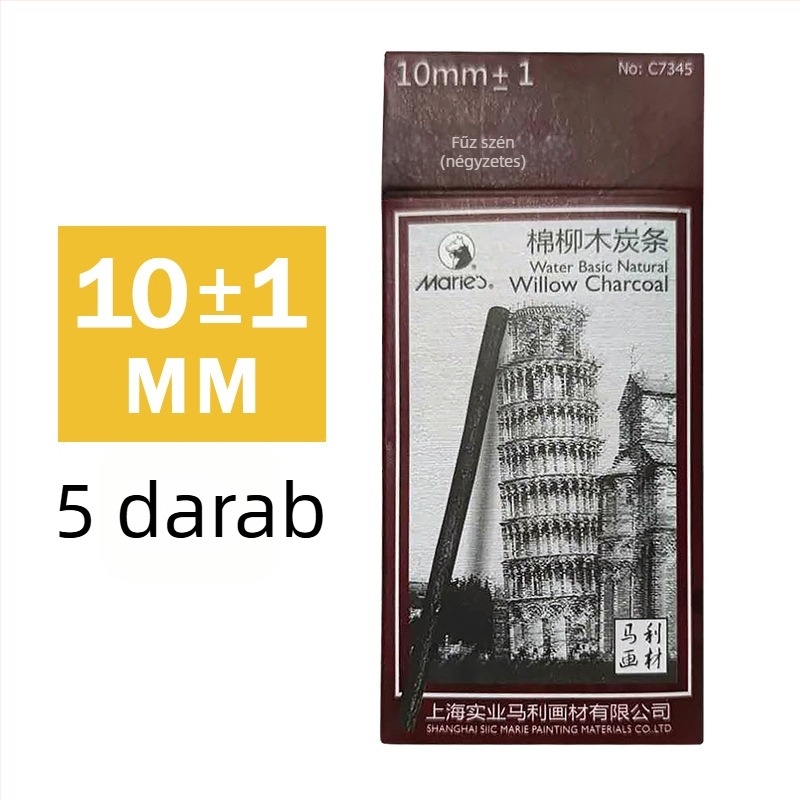 Magritte professzionális szénrajz ceruza fa burkolattal, festéshez és színezéshez, alapcsomagolás