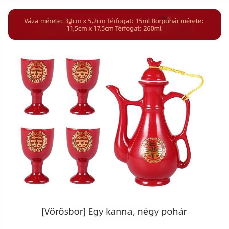 Esküvői bárkészlet sárkány és főnix motívummal, modern egyszerű stílus (Bárfelszerelés, Anyag: Egyéb, Stílus: Modern egyszerűség, Stílus típus: Egyszerű stílus, Bevezetés: 2023)