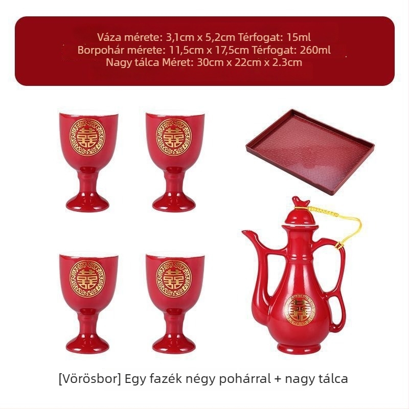 Esküvői bárkészlet sárkány és főnix motívummal, modern egyszerű stílus (Bárfelszerelés, Anyag: Egyéb, Stílus: Modern egyszerűség, Stílus típus: Egyszerű stílus, Bevezetés: 2023)