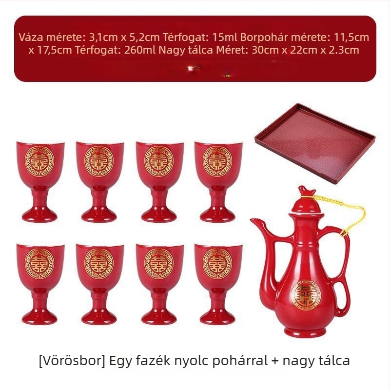 Esküvői bárkészlet sárkány és főnix motívummal, modern egyszerű stílus (Bárfelszerelés, Anyag: Egyéb, Stílus: Modern egyszerűség, Stílus típus: Egyszerű stílus, Bevezetés: 2023)