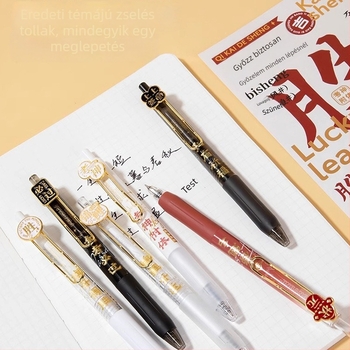 Nyomógombos gél toll tanulóknak, műanyag testtel, gyorsan száradó és sima írás, nem törölhető, hegye anyaga: más anyagok