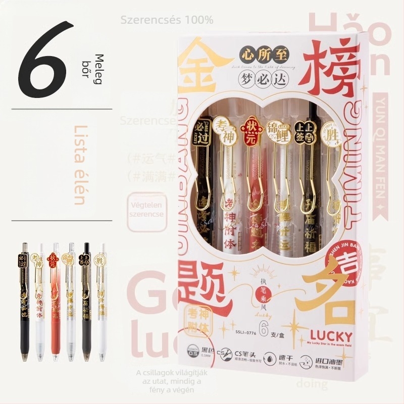 Nyomógombos gél toll tanulóknak, műanyag testtel, gyorsan száradó és sima írás, nem törölhető, hegye anyaga: más anyagok