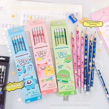 2B ceruza készlet általános iskolásoknak – fa tokozású, Color Light márka, típus: Egyéb