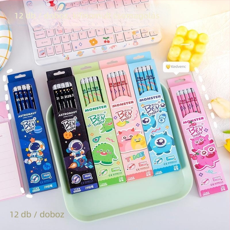 2B ceruza készlet általános iskolásoknak – fa tokozású, Color Light márka, típus: Egyéb