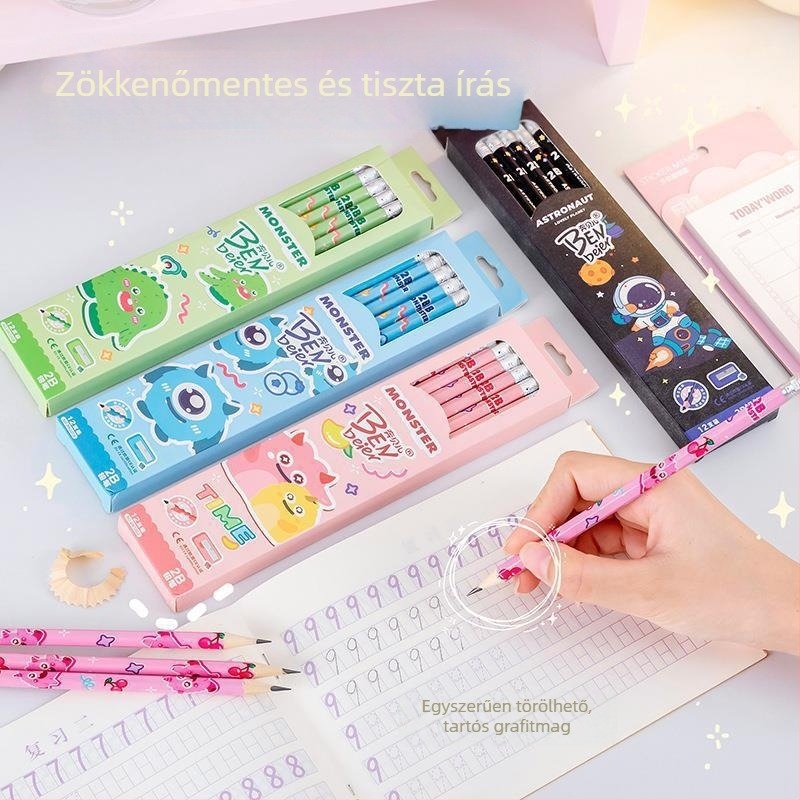 2B ceruza készlet általános iskolásoknak – fa tokozású, Color Light márka, típus: Egyéb