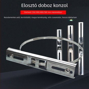 Rozsdamentes acélból készült körgyűrűs oszlop-tartó, utcai lámpa kereszttartó és vízálló dobozhoz