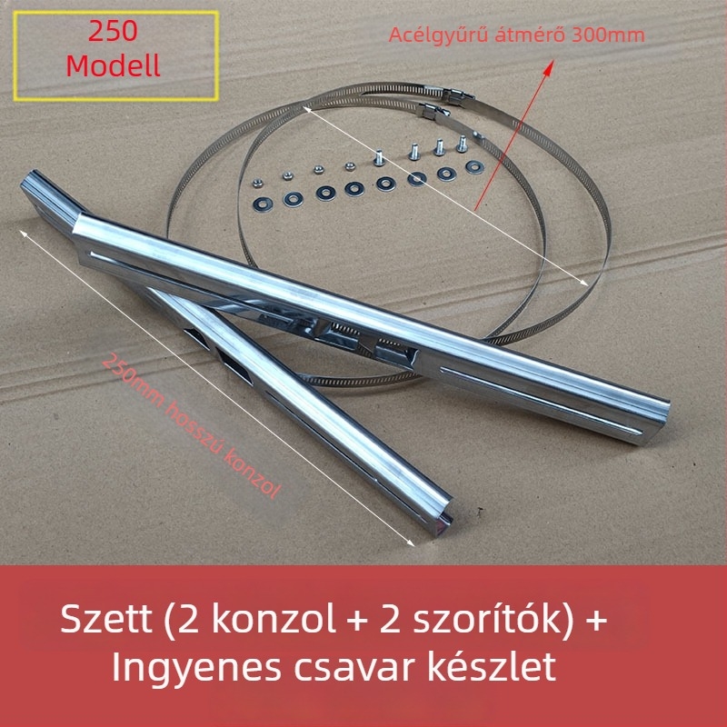 Rozsdamentes acélból készült körgyűrűs oszlop-tartó, utcai lámpa kereszttartó és vízálló dobozhoz