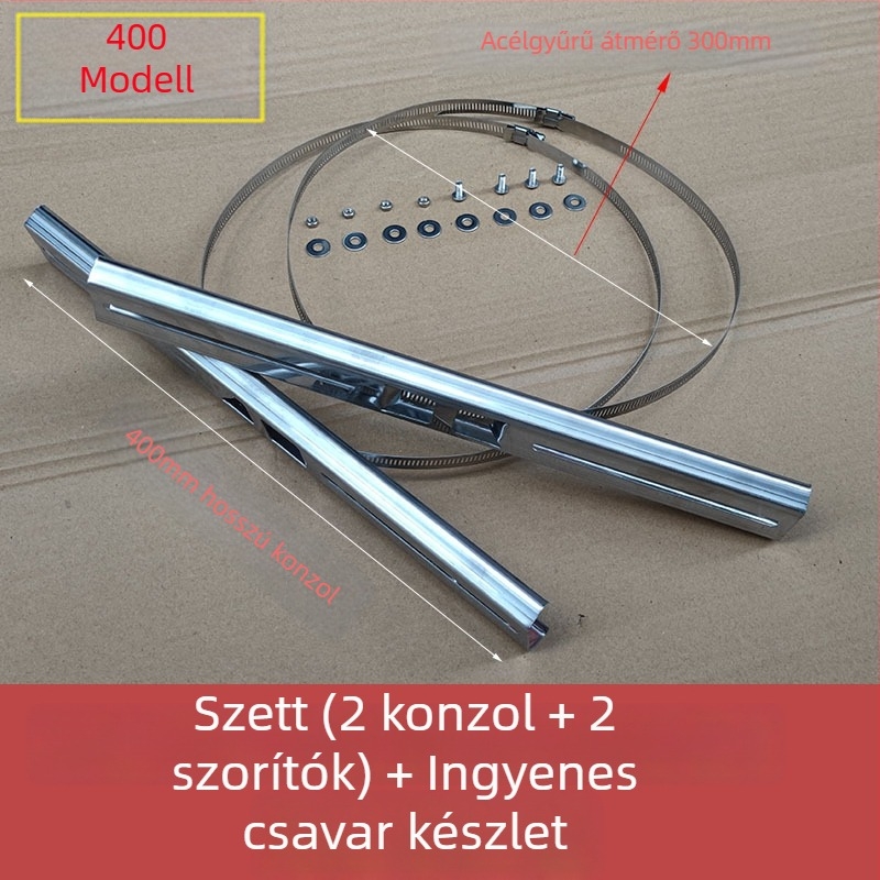Rozsdamentes acélból készült körgyűrűs oszlop-tartó, utcai lámpa kereszttartó és vízálló dobozhoz